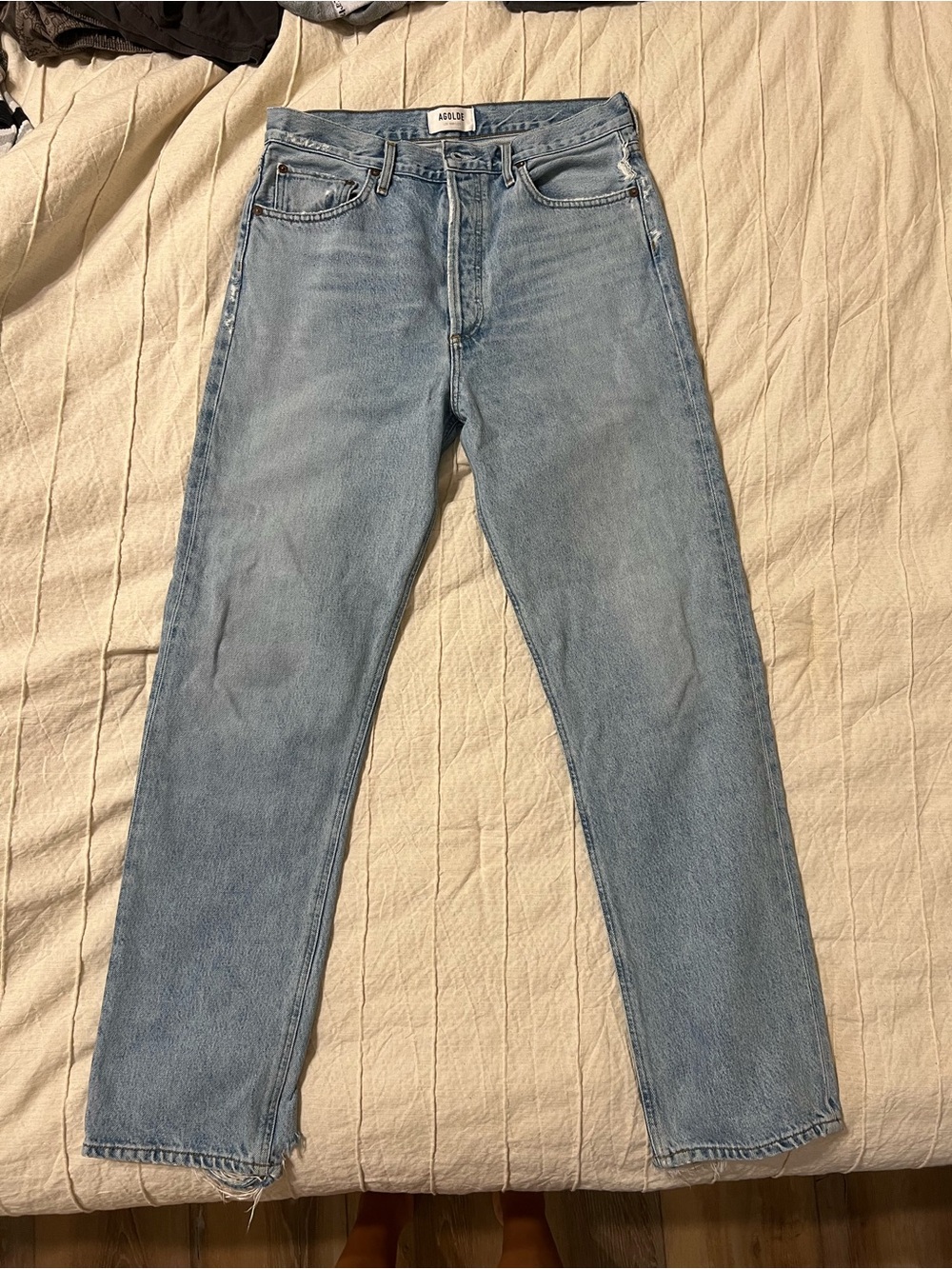 Agolde 90’s pinch waist Light Blue Straight-Leg  Jeans